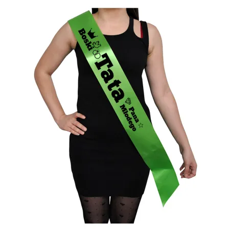 Szarfa LIMONKA Ślub Boski Tata Pana Młodego